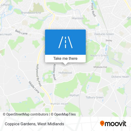 Coppice Gardens map