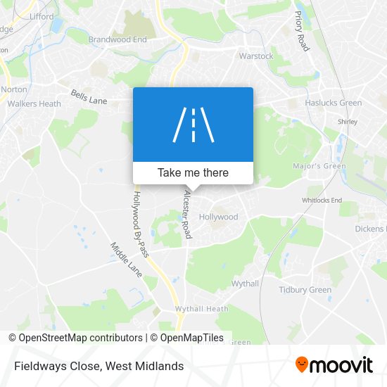Fieldways Close map