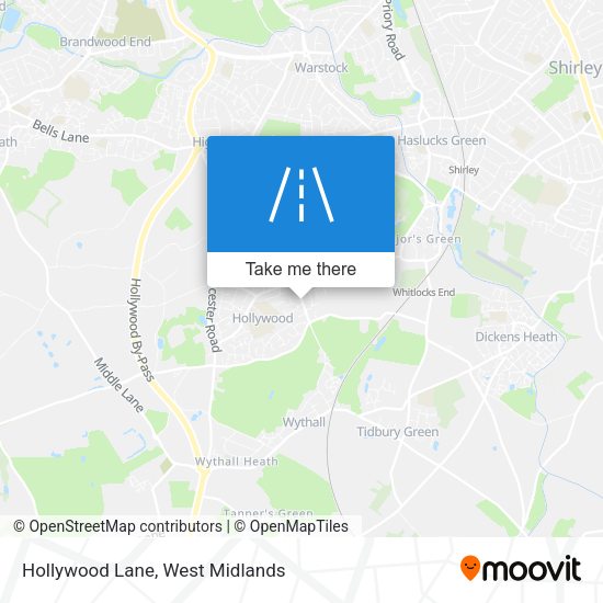 Hollywood Lane map