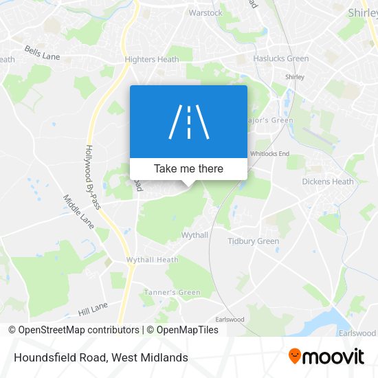 Houndsfield Road map