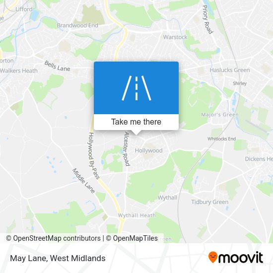 May Lane map