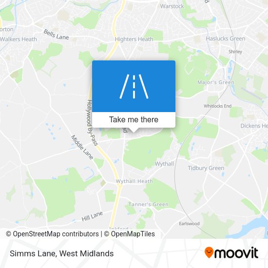Simms Lane map