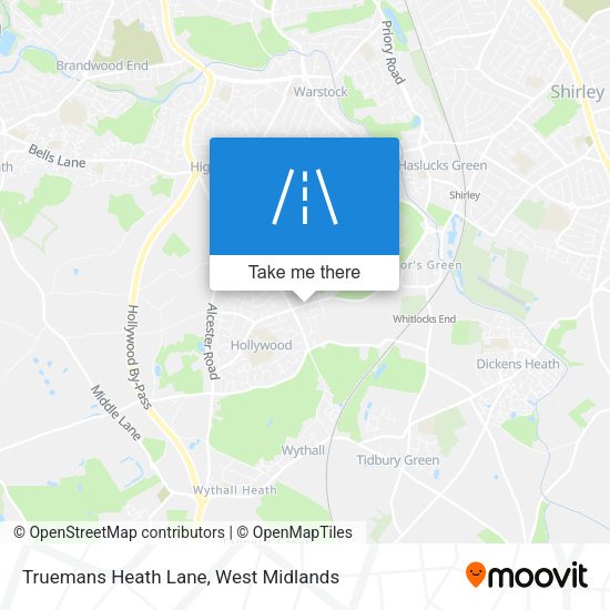 Truemans Heath Lane map