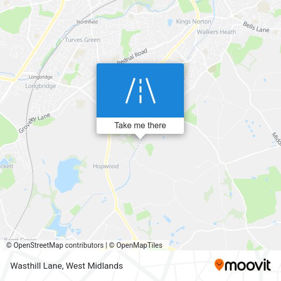 Wasthill Lane map