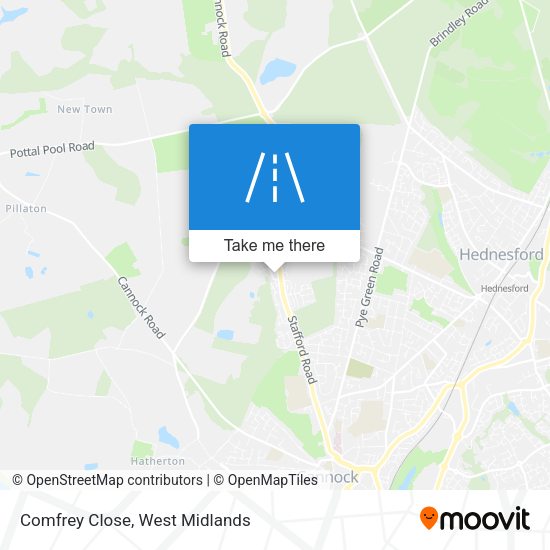 Comfrey Close map