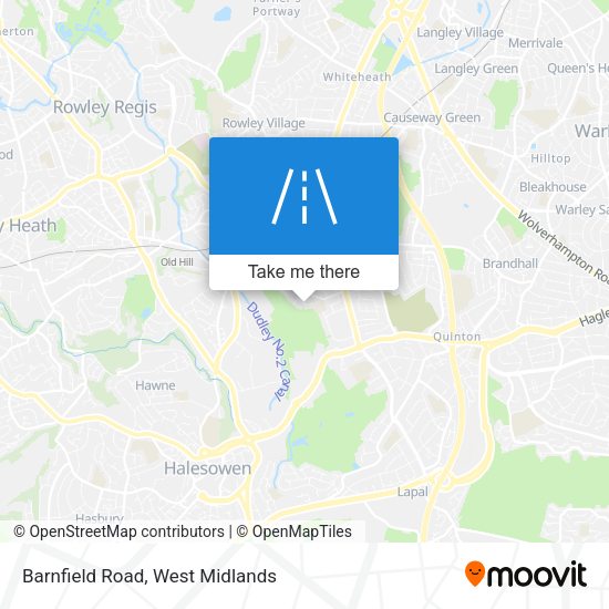 Barnfield Road map