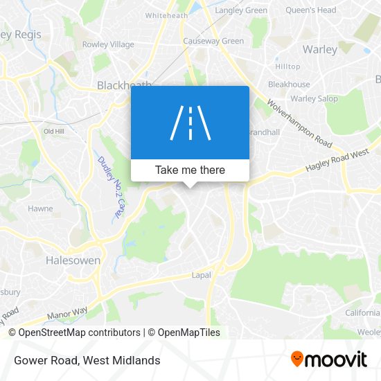 Gower Road map