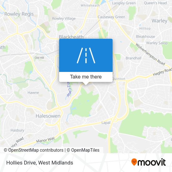 Hollies Drive map