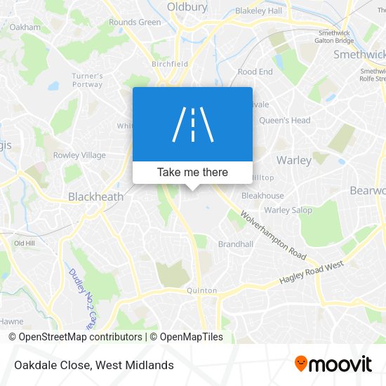 Oakdale Close map