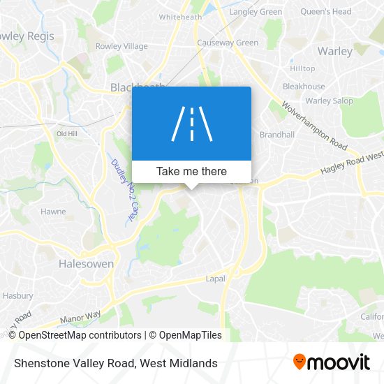 Shenstone Valley Road map