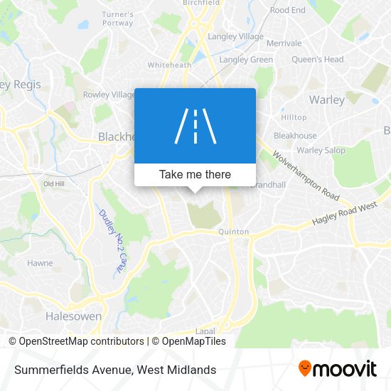 Summerfields Avenue map