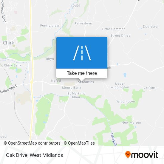 Oak Drive map