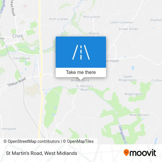 St Martin's Road map