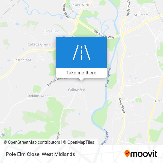 Pole Elm Close map