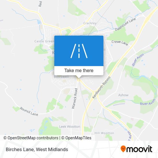 Birches Lane map