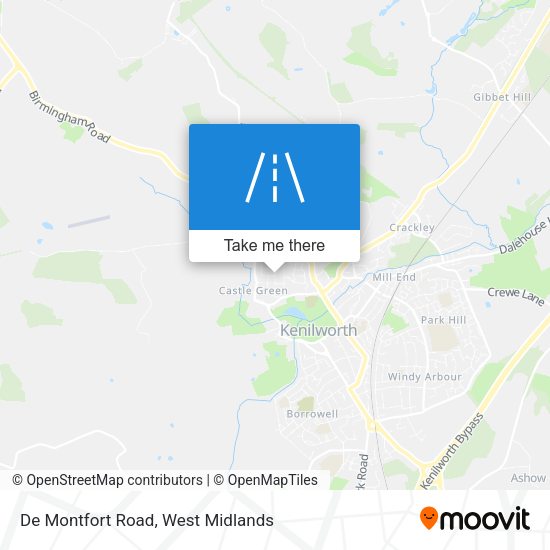 De Montfort Road map