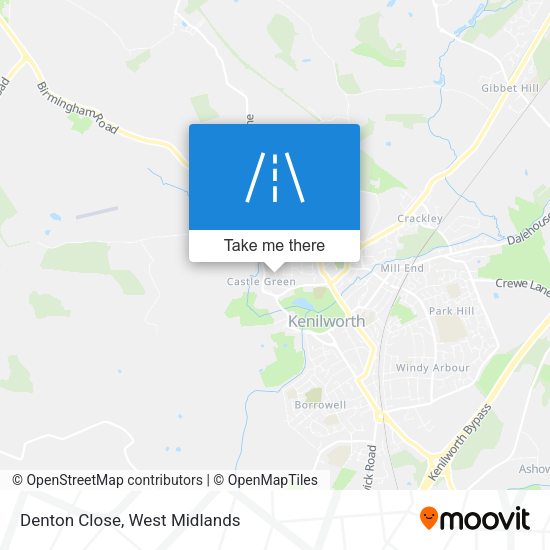 Denton Close map