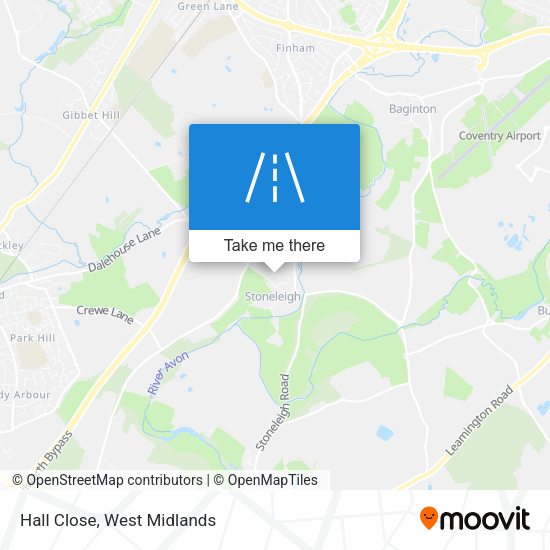 Hall Close map