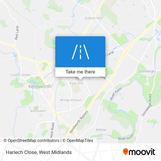 Harlech Close map