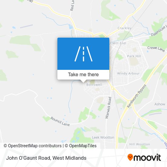 John O'Gaunt Road map