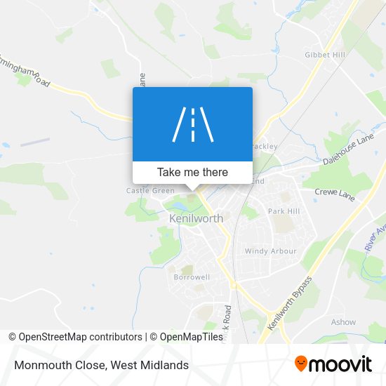 Monmouth Close map