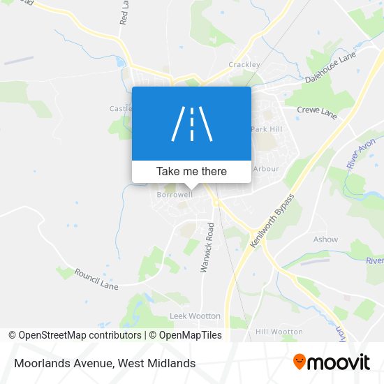 Moorlands Avenue map