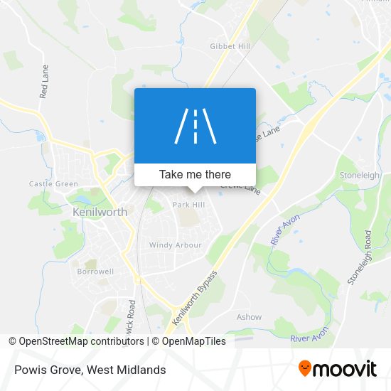 Powis Grove map