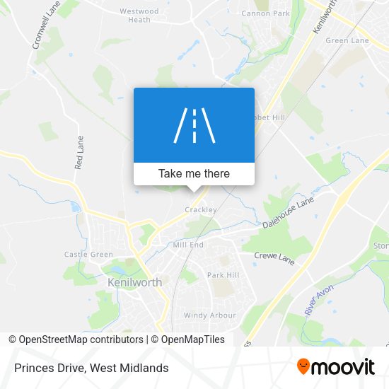 Princes Drive map