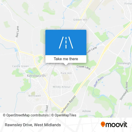 Rawnsley Drive map