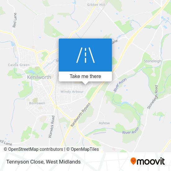 Tennyson Close map