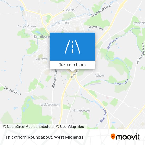 Thickthorn Roundabout map