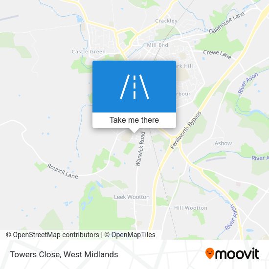 Towers Close map