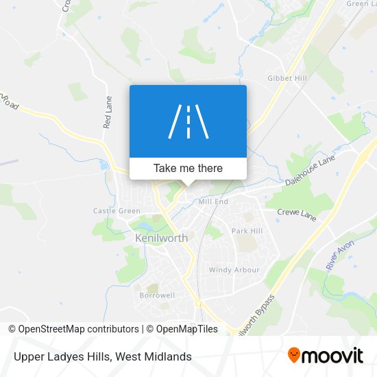 Upper Ladyes Hills map
