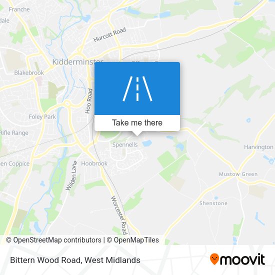 Bittern Wood Road map
