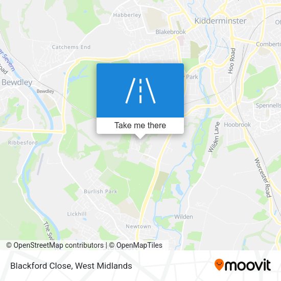 Blackford Close map
