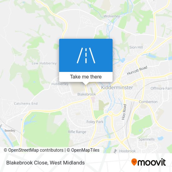 Blakebrook Close map