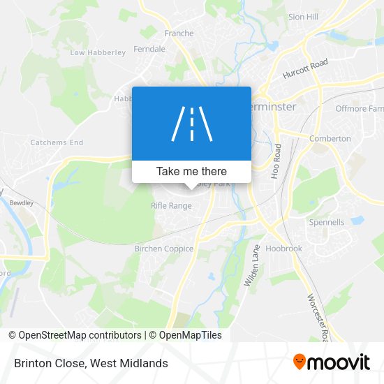 Brinton Close map