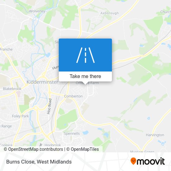 Burns Close map