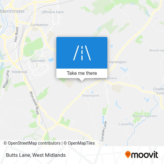 Butts Lane map