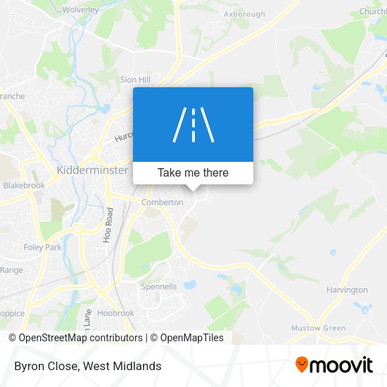 Byron Close map