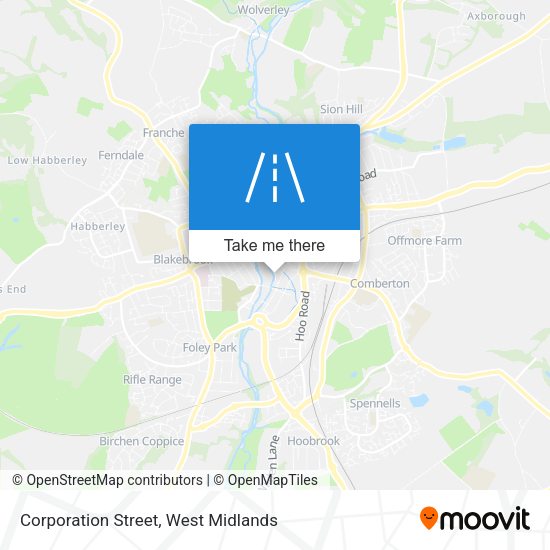 Corporation Street map