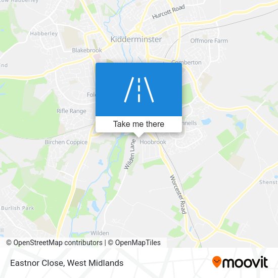 Eastnor Close map