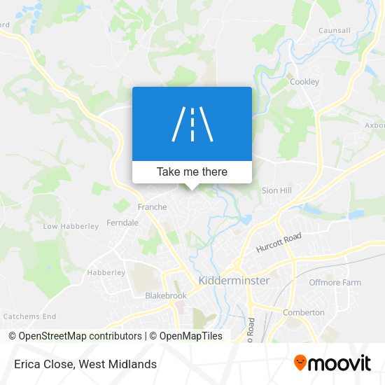 Erica Close map