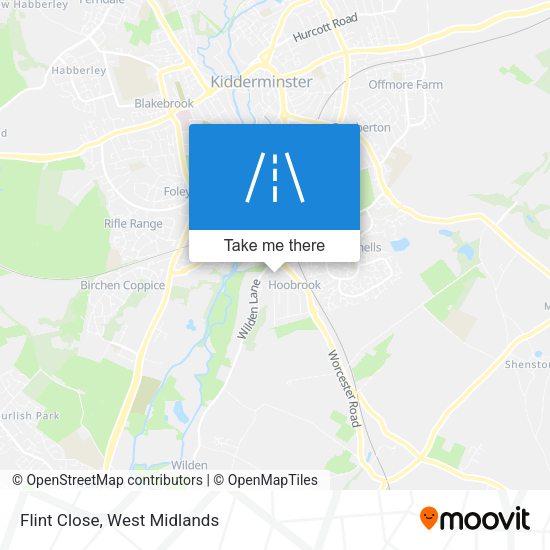 Flint Close map