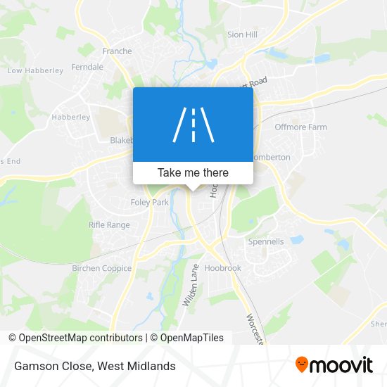 Gamson Close map