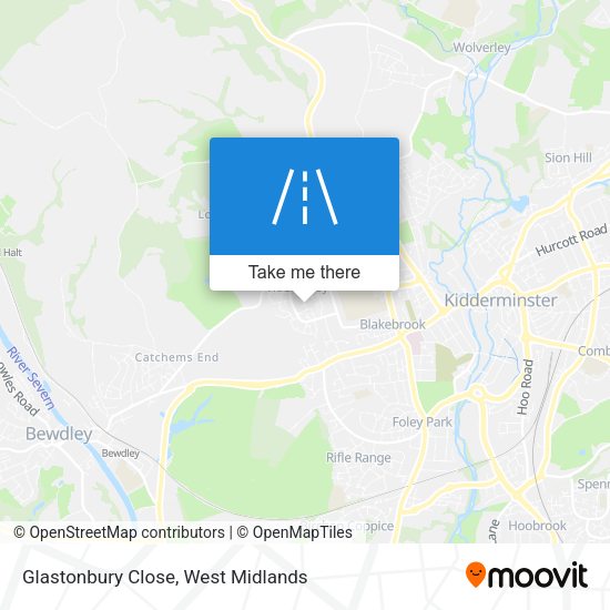 Glastonbury Close map