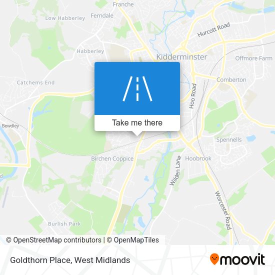 Goldthorn Place map