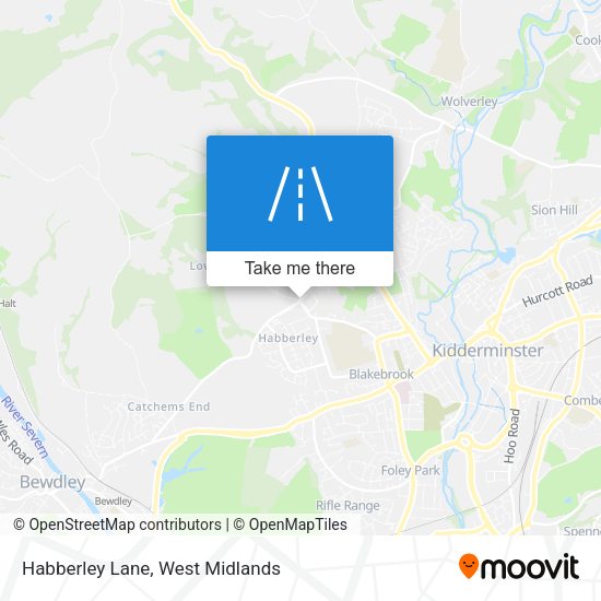 Habberley Lane map