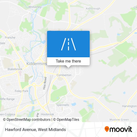Hawford Avenue map