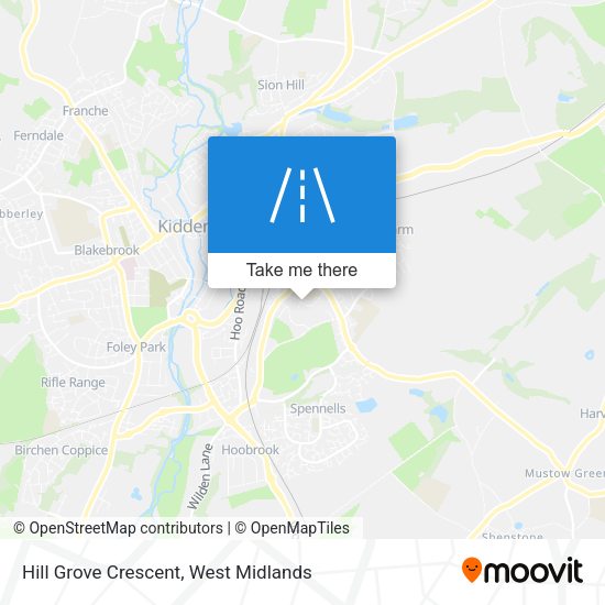 Hill Grove Crescent map